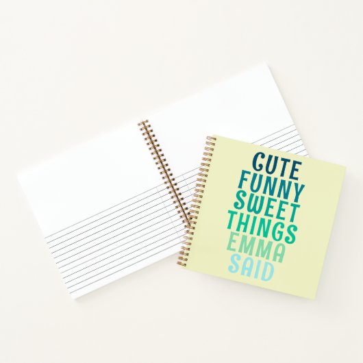 かわいい事私の子供は名前のノートパーソナライズされたを言った ノートブック (内部)