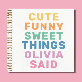 かわいい事私の子供は名前のノートパーソナライズされたを言った ノートブック