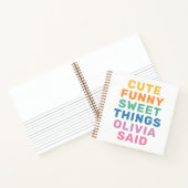 かわいい事私の子供は名前のノートパーソナライズされたを言った ノートブック (内部)