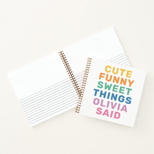 かわいい事私の子供は名前のノートパーソナライズされたを言った ノートブック (内部)