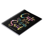 かわいい事私の子供リップルカラフルグリッター ノートブック (左側)