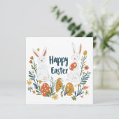 かわいい二つのブンニースイースターカード シーズンカード (スタンド正面)