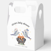 かわいい二つの小さなボースボウ幽霊ツインズベビーシャワー フェイバーボックス (見開き)