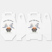 かわいい二つの小さなボースボウ幽霊ツインズベビーシャワー フェイバーボックス (見開き)