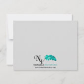 かわいい二人の新郎 カートゥーン ゲイ ウェディング 婚約 招待状 (裏面)