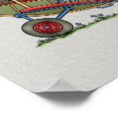 かわいい二面飛行機 ポスター (角)