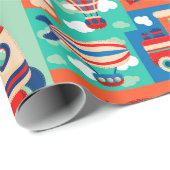 かわいい交通パターン ラッピングペーパー (ロールコーナー)