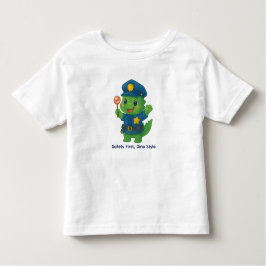 かわいい交通警察恐竜 – 恐竜の仕事 トドラーTシャツ