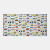 かわいい交通青 デスクマット (正面)