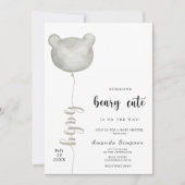 かわいい人が途中で赤ちゃんシャワーを浴びる 招待状 (正面)