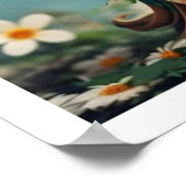 かわいい人たち犬のライオン素晴らしプレゼント ポスター (角)