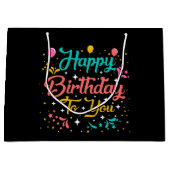 かわいい人のハッピーバースデーパーティー ラージペーパーバッグ (正面)