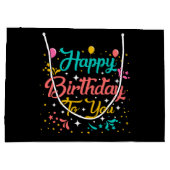 かわいい人のハッピーバースデーパーティー ラージペーパーバッグ (裏面)