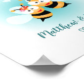 かわいい人の歓迎サイン結婚に甘い ポスター (角)