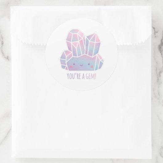 かわいい人は宝石のような褒め言葉だ ラウンドシール (バッグ)