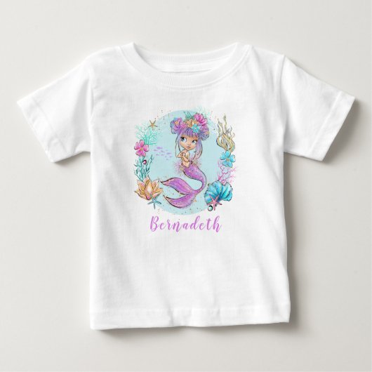 かわいい人パーソナライズされた魚 ベビーTシャツ (正面)