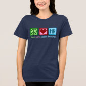 かわいい人事部 平和 愛 人事 トライブレンドTシャツ (正面)