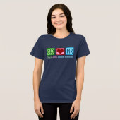 かわいい人事部 平和 愛 人事 トライブレンドTシャツ (正面全面)