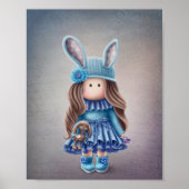 かわいい人形のイラスト ポスター (正面)