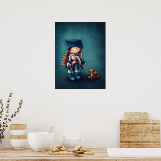 かわいい人形のポスター ポスター (キッチン)