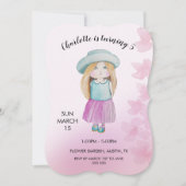 かわいい人形の水彩イラストレーション シーズンカード (正面)