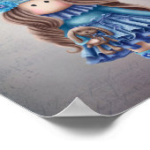 かわいい人形イラストレーション ポスター (角)