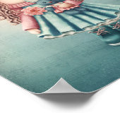 かわいい人形イラストレーション。子供部屋ウォールアート ポスター (角)