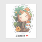 かわいい人形 シール (シート)