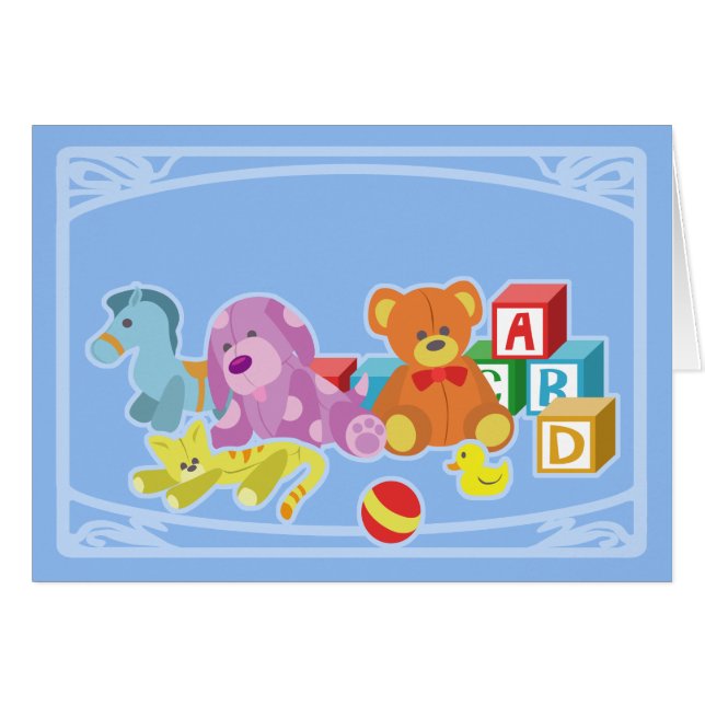 かわいい人形（青） (正面横)