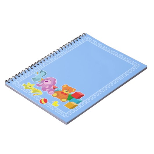 かわいい人形（青） ノートブック (左側)