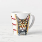 かわいい人気がある水彩猫コレクション カフェラテマグ (右アングル)
