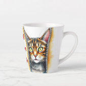 かわいい人気がある水彩猫コレクション カフェラテマグ (右)