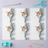 かわいい人気がある水彩猫コレクション 薄葉紙 (クラフト)