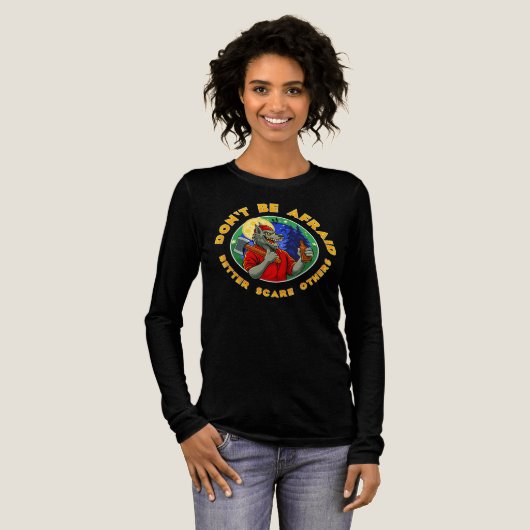 かわいい人狼のハロウィン画像 トライブレンドＴシャツ (正面全体)