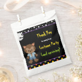 かわいい人狼の男の子ハロウィーンの衣装パーティー フェイバーバッグ (クリップ留めされた状態)