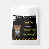 かわいい人狼の男の子ハロウィーンの衣装パーティー フェイバーバッグ (正面)