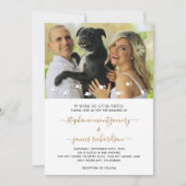 かわいい人間と結婚するペットの写真結婚s 招待状 (正面)