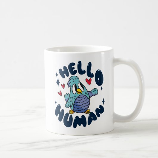かわいい人間の鳥 コーヒーマグカップ (右)