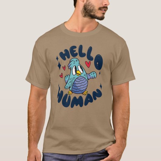 かわいい人間の鳥 Tシャツ (正面)