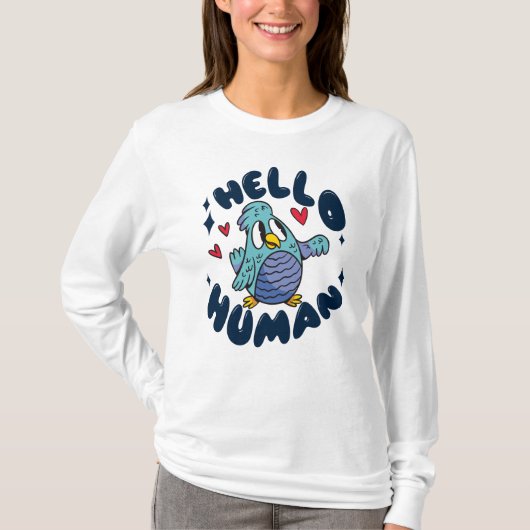 かわいい人間の鳥 Tシャツ (正面)