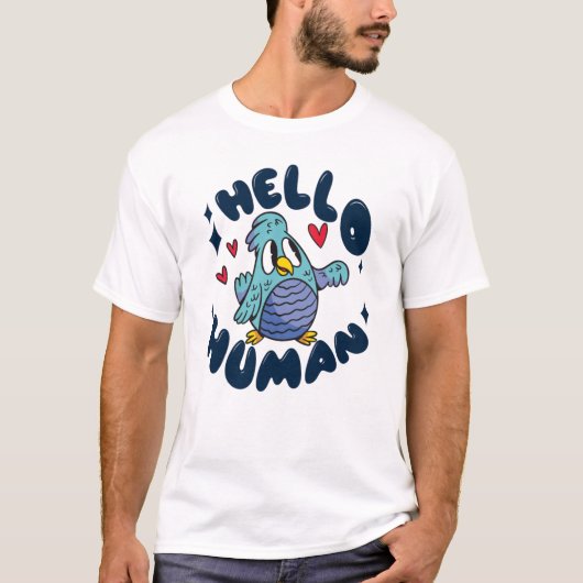 かわいい人間の鳥 Tシャツ (正面)