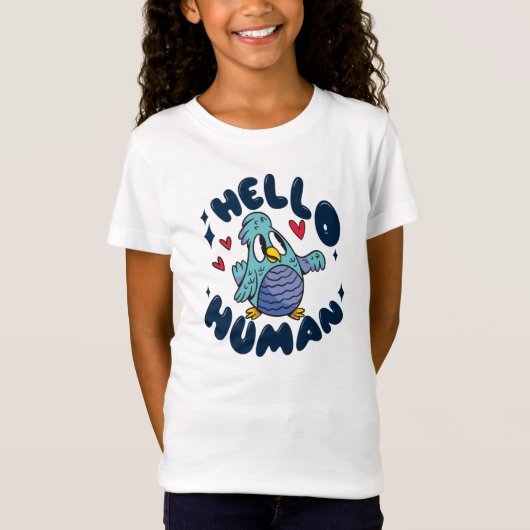 かわいい人間の鳥 Tシャツ (正面)