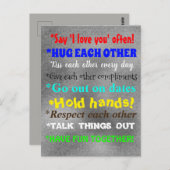 かわいい人間関係アドバイスカラフル引用文 ポストカード (正面/裏面)