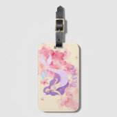 かわいい人魚が海の下で女の子を ラゲッジタグ (正面縦)