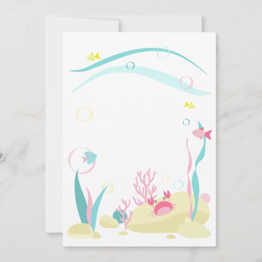 かわいい人魚が海の中でダイビング (裏面)