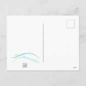 かわいい人魚が海の中でダイビング シーズンポストカード (裏面)