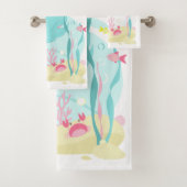 かわいい人魚が海の中でダイビング バスタオルセット (インサイチュ)