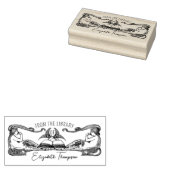 かわいい人魚たち，書斎から，本 ラバースタンプ (押印)