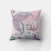 かわいい人魚と亀とナーファルガール子供部屋 クッション (裏面)