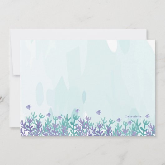 かわいい人魚と友達 招待状 (裏面)